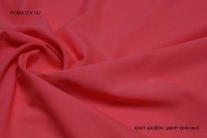 Ткань костюмная
 Креп шифон цвет красный